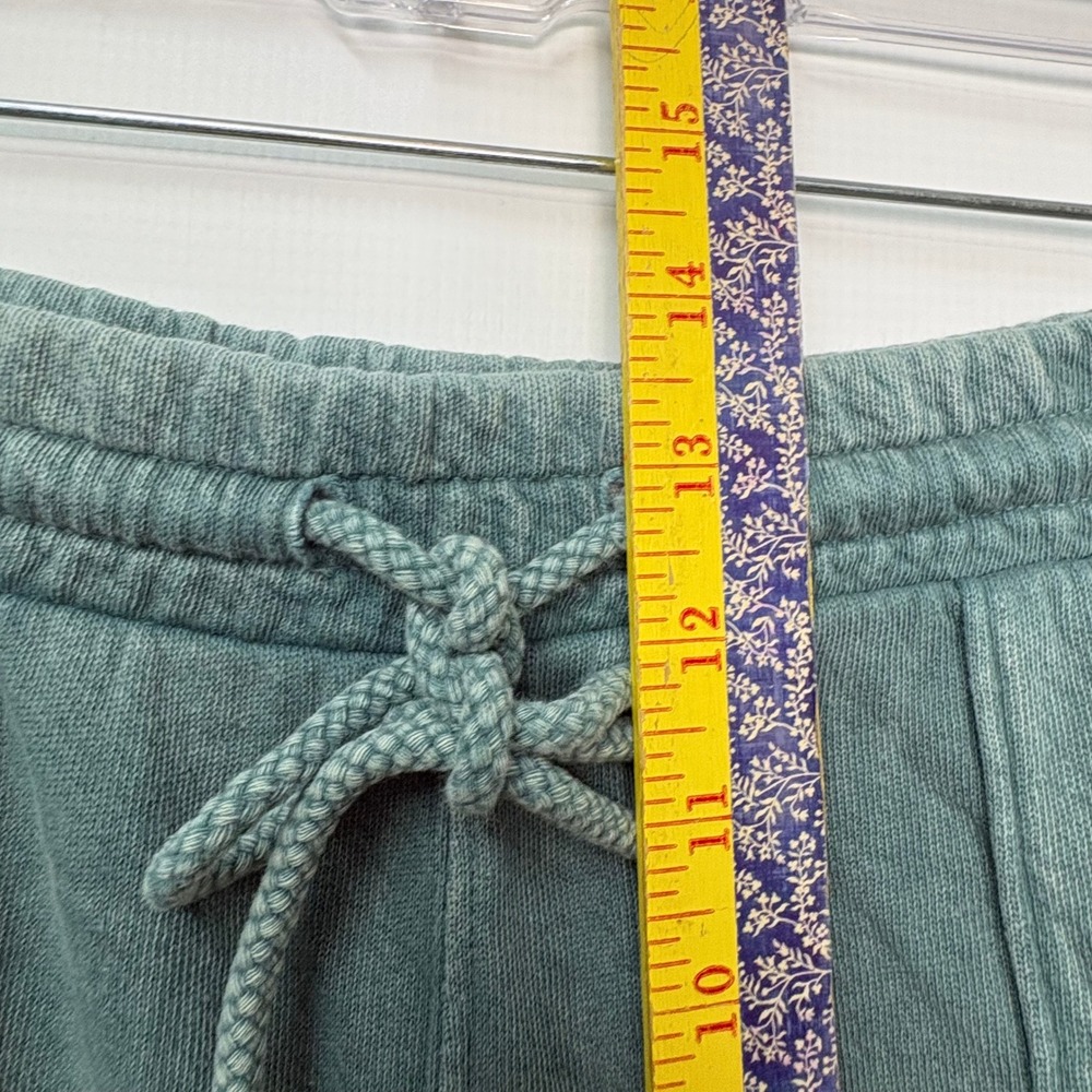 Three Bird Nest Teal Green Wide Leg Lounge Pants Raw Hem XL High Rise Boho - Picture 4 of 7